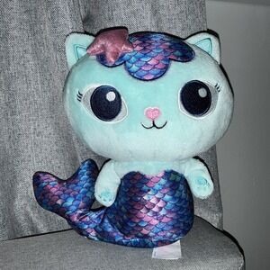 Gabby's Dollhouse MerCat Plush Stuffed Animal Mermaid Cat Moving Tail Gabbys
